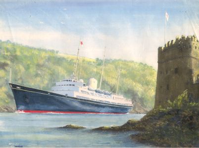 J.A. Bayley - Contemporary Digital Print, HMRY Britannia, Dartmouth