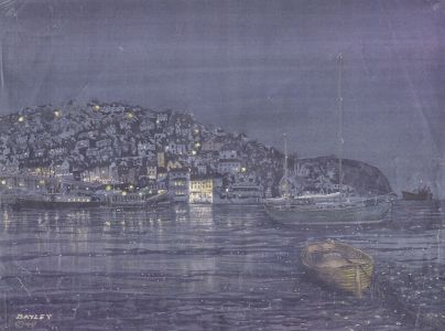 J.A. Bayley - Contemporary Digital Print, Kingswear from Baynards Cove