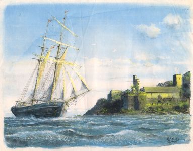 J.A. Bayley - Contemporary Digital Print, Dartmouth Castle