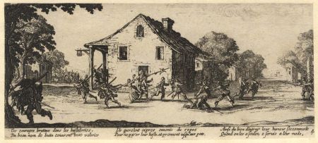 Van Schagen after Callot 17th Century Etching - Miseries and Misfortunes of War