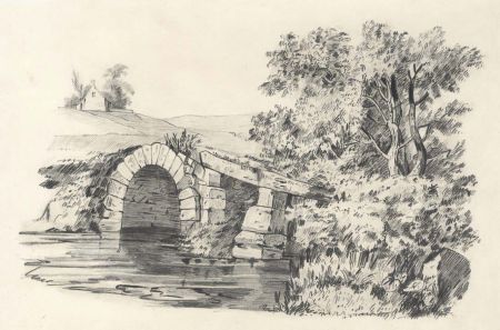 Set of Two 19th Century Graphite Drawings - Bridges