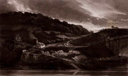S.W. Reynolds - 19th Century Mezzotint, Coastal Landscape with Cottage