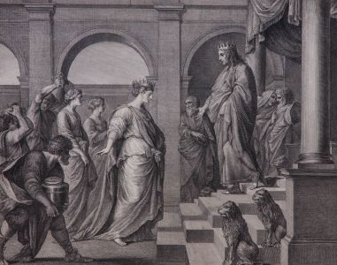 Gabriel Smith - 1767 Engraving, The Queen of Sheba's Visit to King Solomon
