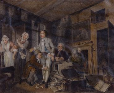 Edward Jackson Stodart Engraving on Vellum The Rake's Progress