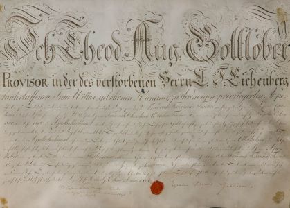 Early 20th Century Pen and Ink Drawing - Manuscript with Seal
