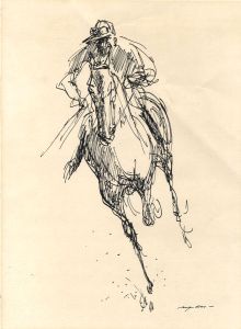 Mid 20th Century Lithograph - Jockey