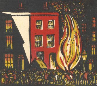 Wyndham Payne - Mid 20th Century Serigraph, Bonfire Night