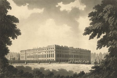 Set of 5 19th Century Aquatints with Etching - Views of Hampton Court Palace