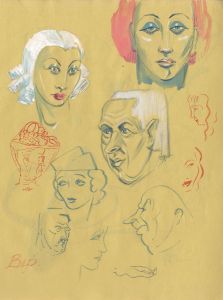 Bip Pares (1904-1977) - 1934 Watercolour, Figurative Studies