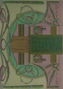 Anton Seder - 1903 Lithograph, Ornate Art Nouveau Pattern