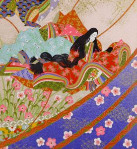 Chinese Contemporary Mixed Media - Woman with Flowing Kimono