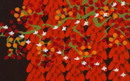 Chinese Contemporary Mixed Media - Birds in a Tree