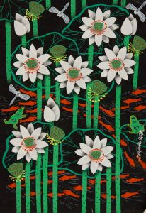 Chinese Contemporary Gouache - Pond Life