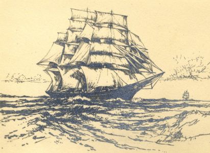 Mid 20th Century Lithograph - The Cutty Sark
