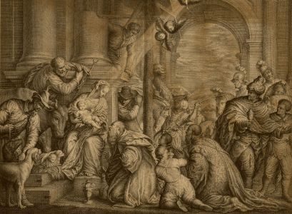 Simon Gribelin - 1712 Engraving, Wise Men Make their Offerings to Christ