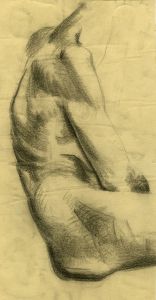 David A. Weeks - Mid 20th Century Charcoal Drawing, Nude Study