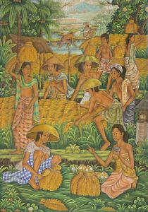 Contemporary Oil - Balinese Scene
