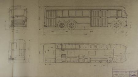 1960 Graphite Drawing - Alfa Romeo 140 A Technical Drawing