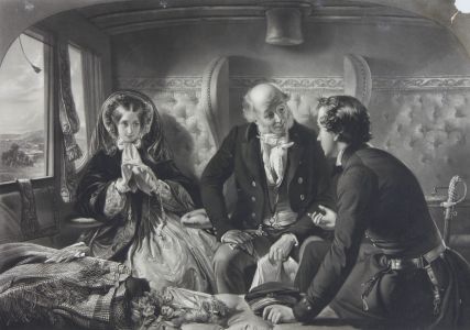 William Henry Simmons - Very Large 19th Century Mezzotint, The Return 1st Class
