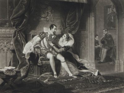 After Frank Stone - Very Large 19th Century Mezzotint, Plotting Mischief