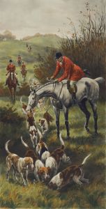 Alfred Charles Havell - Large Early 20th Century Mezzotint, Hunting Scene