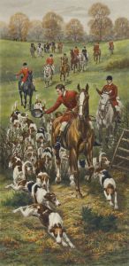 E.A.S. Douglas - Large 1909 Mezzotint, The Hunt