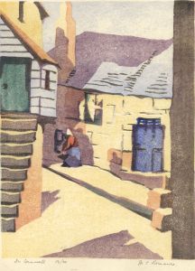 Margaret Romanes - Scottish Mid 20th Century Woodcut, In Cornwall