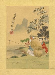 Chinese 19th Century Watercolour - Fishing