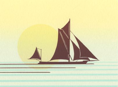 Jan L. King - Contemporary Lithograph, Sun Sail II