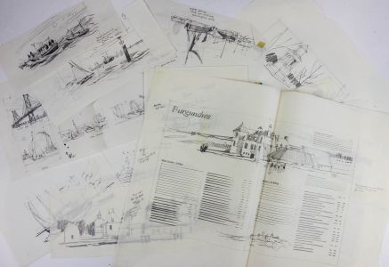 Paul Sharp - Set of 16 Mid 20th Century Graphite and Pen & Ink Drawings
