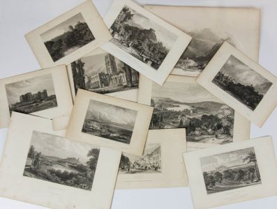 Set of 41 19th Century Engravings of Landscapes