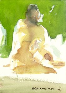Richard J.S. Young - 2013 Watercolour, Nude Figure