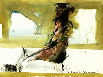 Richard J.S. Young - 2012 Mixed Media, Seated Figure Study