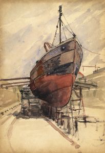 Alexander Brantingham Simpson RI - 1929 Watercolour, Val de Saire