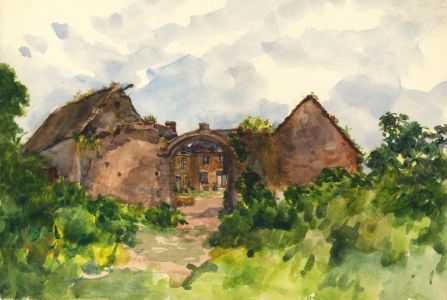Alexander Brantingham Simpson RI - 1937 Watercolour, Épiniac, France