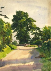 Alexander Brantingham Simpson RI - 1937 Watercolour, Country Road