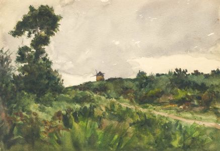 Alexander Brantingham Simpson RI - 1930 Watercolour, Moulin, St Sauveur