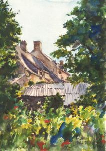 Alexander Brantingham Simpson RI - 1935 Watercolour, Overgrown Garden