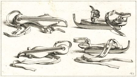 19th Century Engraving - Skates