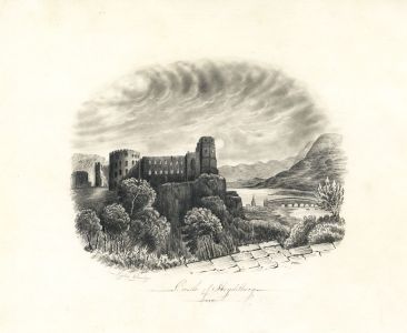 Lydia Darby - 19th Century Graphite Drawing, Castle Of Heidelberg