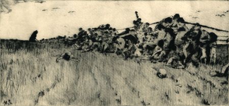 Alexander Brantingham Simpson RI - Early 20th Century Etching, The Long Furrow