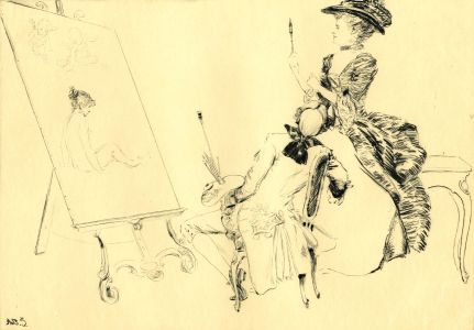 Alexander Brantingham Simpson RI - Early 20th Century Etching, Artist & Admirer