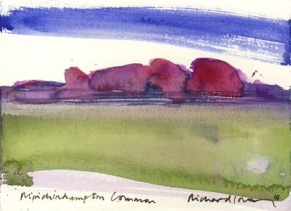 Richard J.S. Young - 2015 Watercolour, Minchinhampton Common