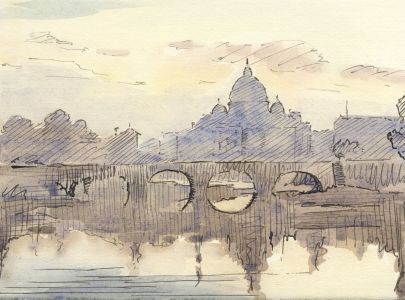 Clarence Norman Barlow - Mid 20th Century Watercolour, Venice at Dusk