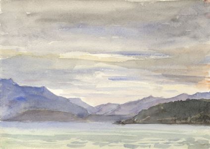 Clarence Norman Barlow - Mid 20th Century Watercolour, Landscape with Lake