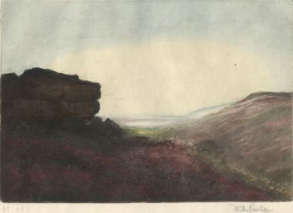 Willie Rawson - Early 20th Century Aquatint, Burbage Landscape, Wiltshire