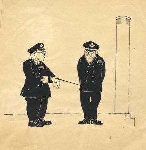 Richard J.M. Dupont - Mid 20th Century India Ink, Policemen