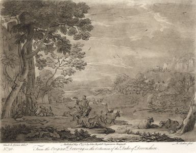 Richard Earlom After Claude Le Lorrain - 1775 Mezzotint, Liber Veritatis No. 95