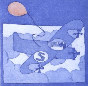 Harriet Brigdale SGFA - Contemporary Etching, The Plane