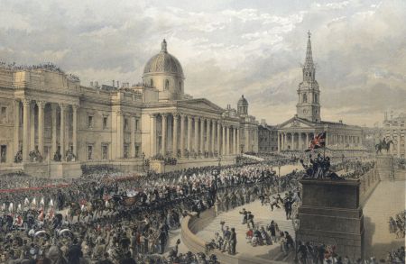 Early 20th Century Lithograph - Trafalgar Square